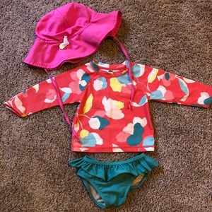 EUC Tea Collection Swimsuit 12-18 Months